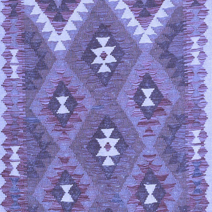 Machine Washable Southwestern Blue Country Rug, wshcon684blu