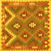 Square Southwestern Yellow Country Rug, con684yw