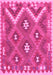 Machine Washable Southwestern Pink Country Rug, wshcon684pnk