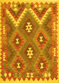 Southwestern Yellow Country Rug, con684yw