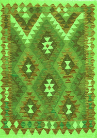 Southwestern Green Country Rug, con684grn