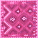 Square Southwestern Pink Country Rug, con684pnk