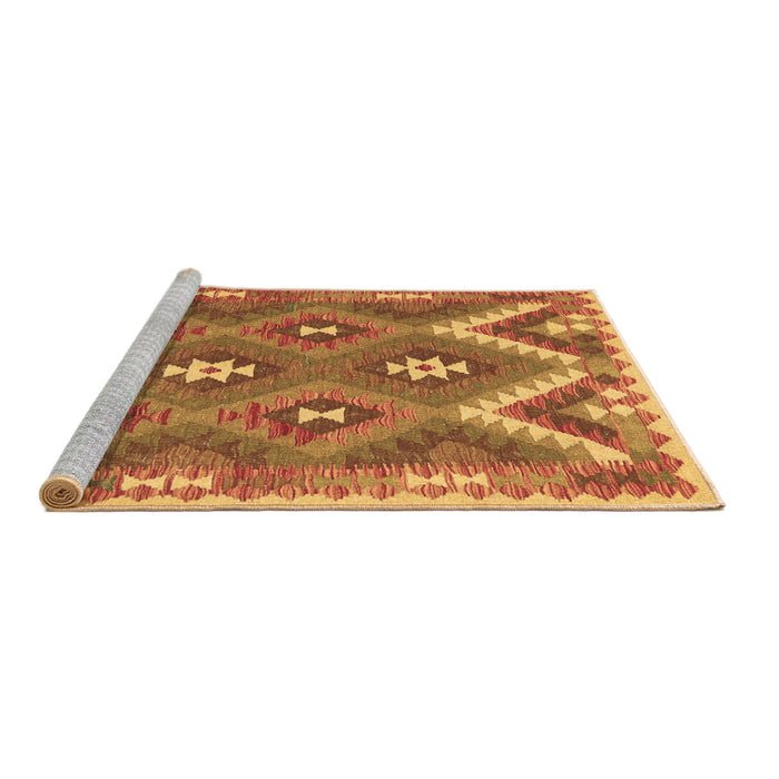 Sideview of Machine Washable Southwestern Brown Country Rug, wshcon684brn