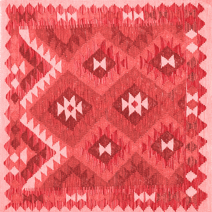 Machine Washable Southwestern Red Country Rug, wshcon684red