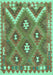 Machine Washable Southwestern Turquoise Country Area Rugs, wshcon684turq