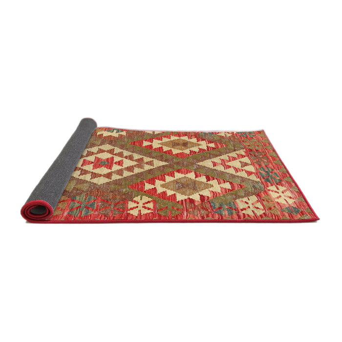 Thickness of Contemporary Red Southwestern Rug, con685
