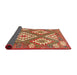 Thickness of Contemporary Red Southwestern Rug, con685