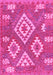 Southwestern Pink Country Rug, con685pnk