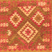 Round Machine Washable Southwestern Orange Country Area Rugs, wshcon685org