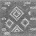 Serging Thickness of Southwestern Gray Country Rug, con685gry