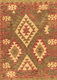 Southwestern Brown Country Rug, con685brn