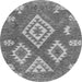 Square Southwestern Gray Country Rug, con685gry