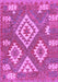 Machine Washable Southwestern Purple Country Area Rugs, wshcon685pur