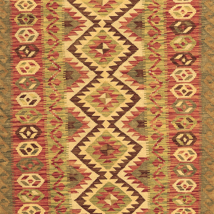 Machine Washable Southwestern Brown Country Rug, wshcon686brn