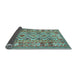 Sideview of Southwestern Light Blue Country Rug, con686lblu