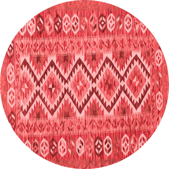 Machine Washable Southwestern Red Country Rug, wshcon686red