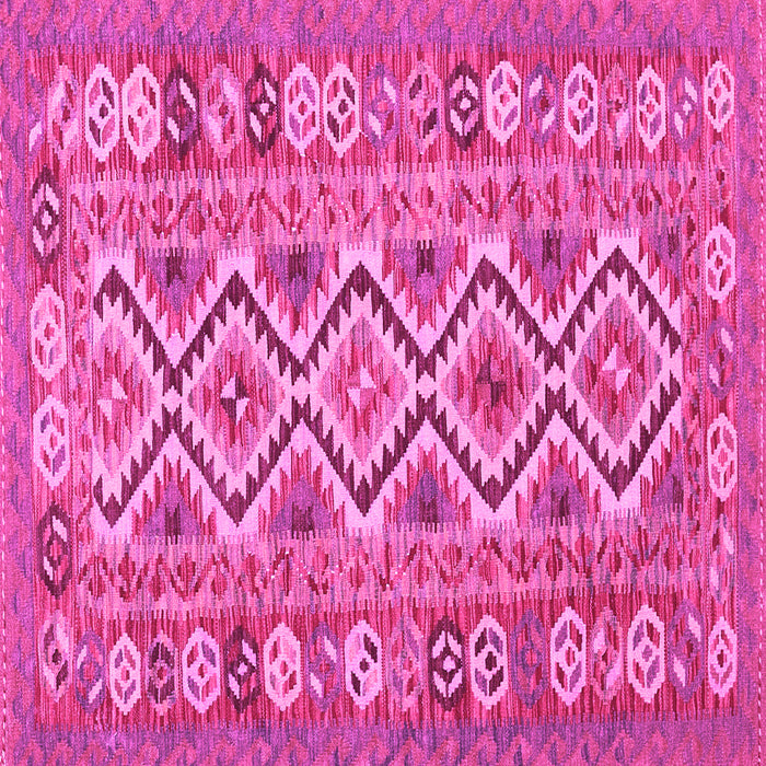 Square Southwestern Pink Country Rug, con686pnk