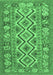 Machine Washable Southwestern Emerald Green Country Area Rugs, wshcon686emgrn