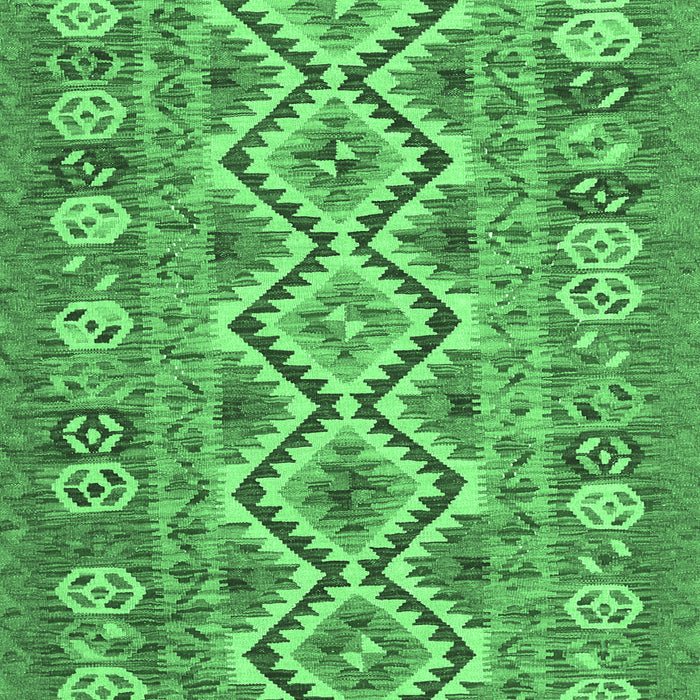 Machine Washable Southwestern Emerald Green Country Area Rugs, wshcon686emgrn