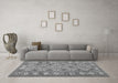 Machine Washable Southwestern Gray Country Rug in a Living Room,, wshcon686gry