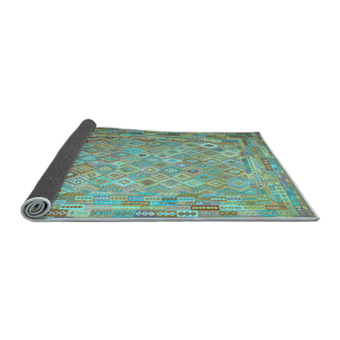Sideview of Southwestern Light Blue Country Rug, con687lblu