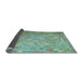 Sideview of Southwestern Light Blue Country Rug, con687lblu