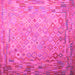 Square Southwestern Pink Country Rug, con687pnk