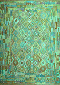 Southwestern Turquoise Country Rug, con687turq