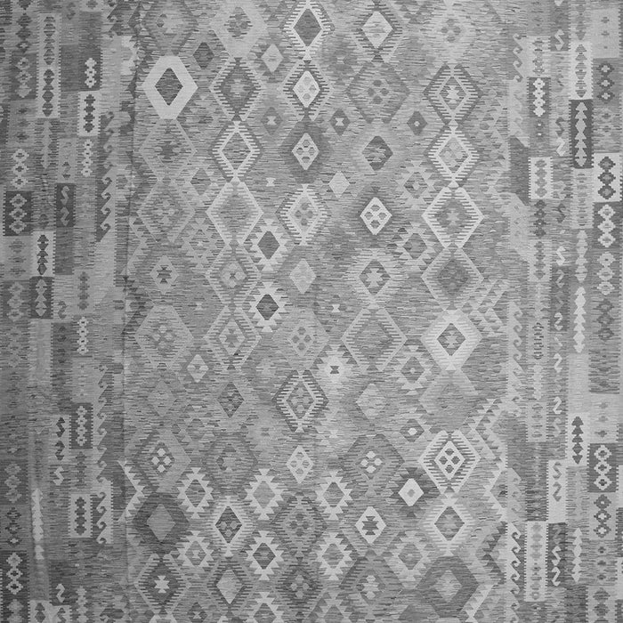 Serging Thickness of Machine Washable Southwestern Gray Country Rug, wshcon687gry