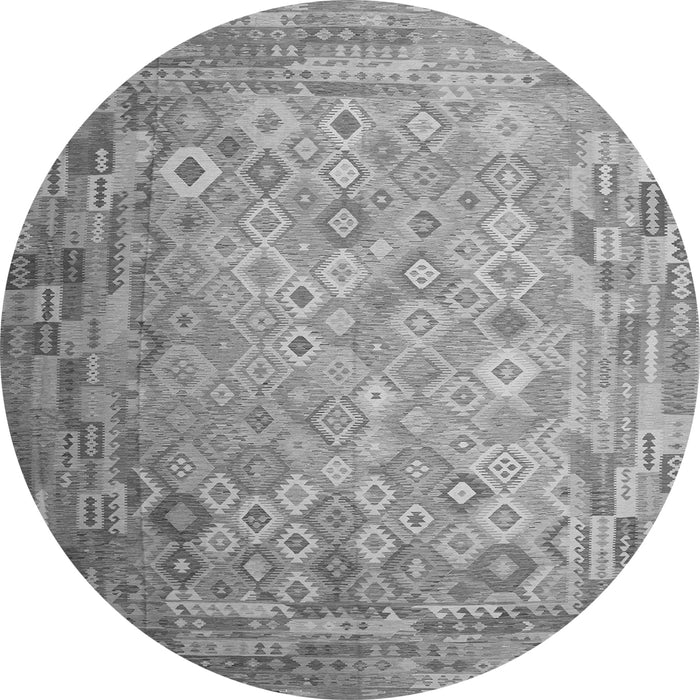 Square Southwestern Gray Country Rug, con687gry