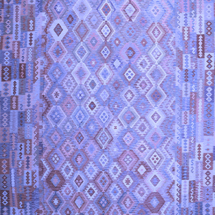 Machine Washable Southwestern Blue Country Rug, wshcon687blu