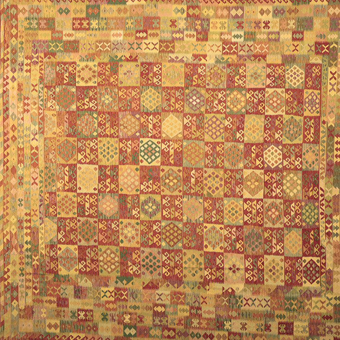 Square Oriental Brown Traditional Rug, con688brn