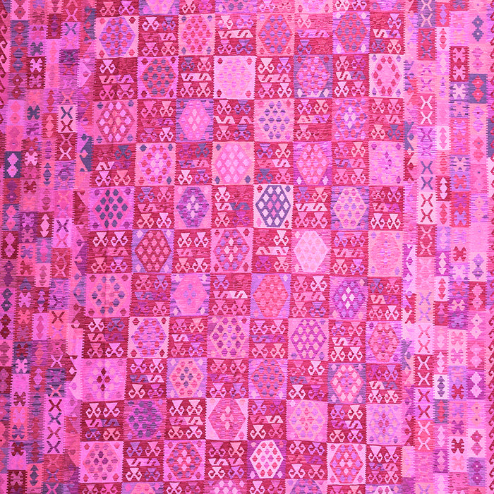 Machine Washable Oriental Pink Traditional Rug, wshcon688pnk