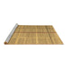 Sideview of Machine Washable Abstract Brown Contemporary Rug, wshcon689brn