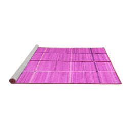 Sideview of Machine Washable Abstract Pink Contemporary Rug, wshcon689pnk