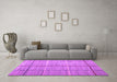 Machine Washable Abstract Purple Contemporary Area Rugs in a Living Room, wshcon689pur