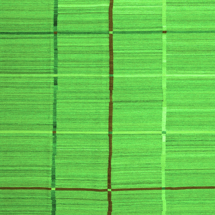 Serging Thickness of Abstract Green Contemporary Rug, con689grn