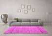 Machine Washable Abstract Pink Contemporary Rug in a Living Room, wshcon689pnk