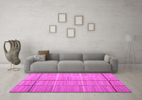 Machine Washable Abstract Pink Contemporary Rug, wshcon689pnk