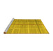 Sideview of Machine Washable Abstract Yellow Contemporary Rug, wshcon689yw