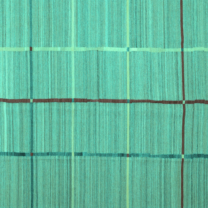 Square Abstract Turquoise Contemporary Rug, con689turq