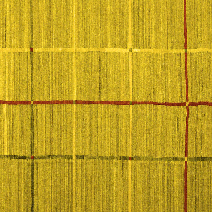 Square Abstract Yellow Contemporary Rug, con689yw