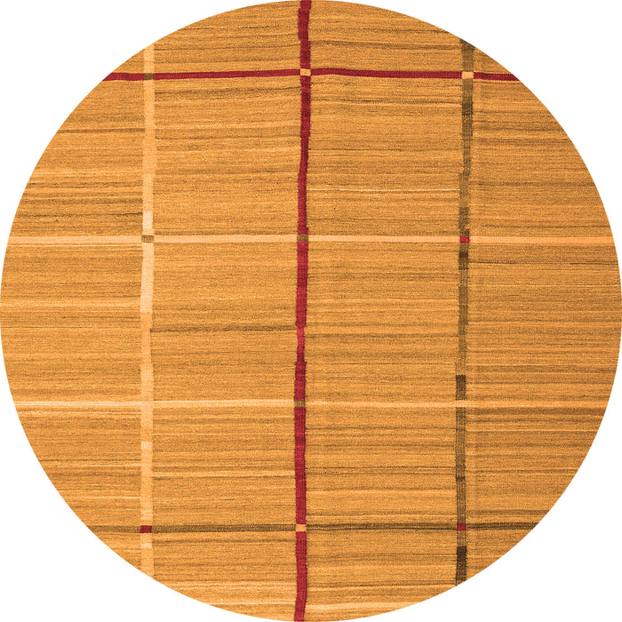 Square Abstract Orange Contemporary Rug, con689org