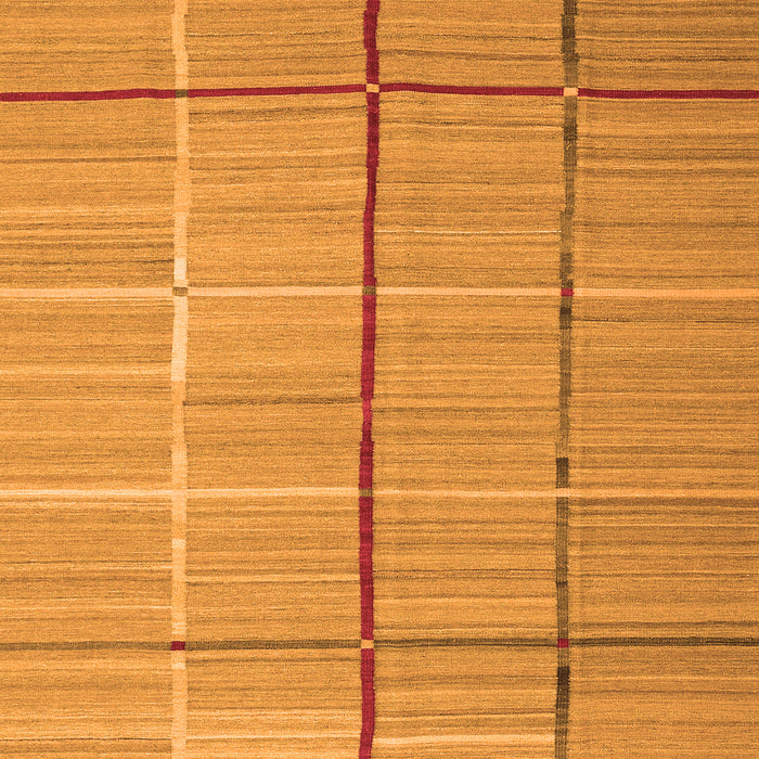 Serging Thickness of Abstract Orange Contemporary Rug, con689org