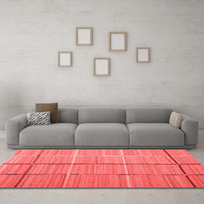 Contemporary Red Washable Rugs
