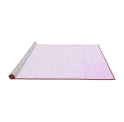 Sideview of Machine Washable Solid Purple Modern Area Rugs, wshcon68pur