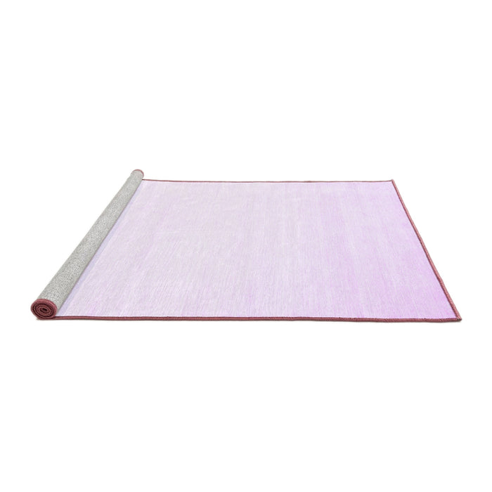 Sideview of Machine Washable Solid Purple Modern Area Rugs, wshcon68pur