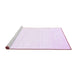 Sideview of Machine Washable Solid Purple Modern Area Rugs, wshcon68pur