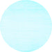 Round Solid Light Blue Modern Rug, con68lblu