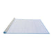 Sideview of Machine Washable Solid Blue Modern Rug, wshcon68blu